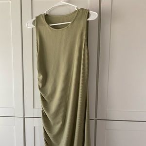 SHEIN Green Drawstring Dress